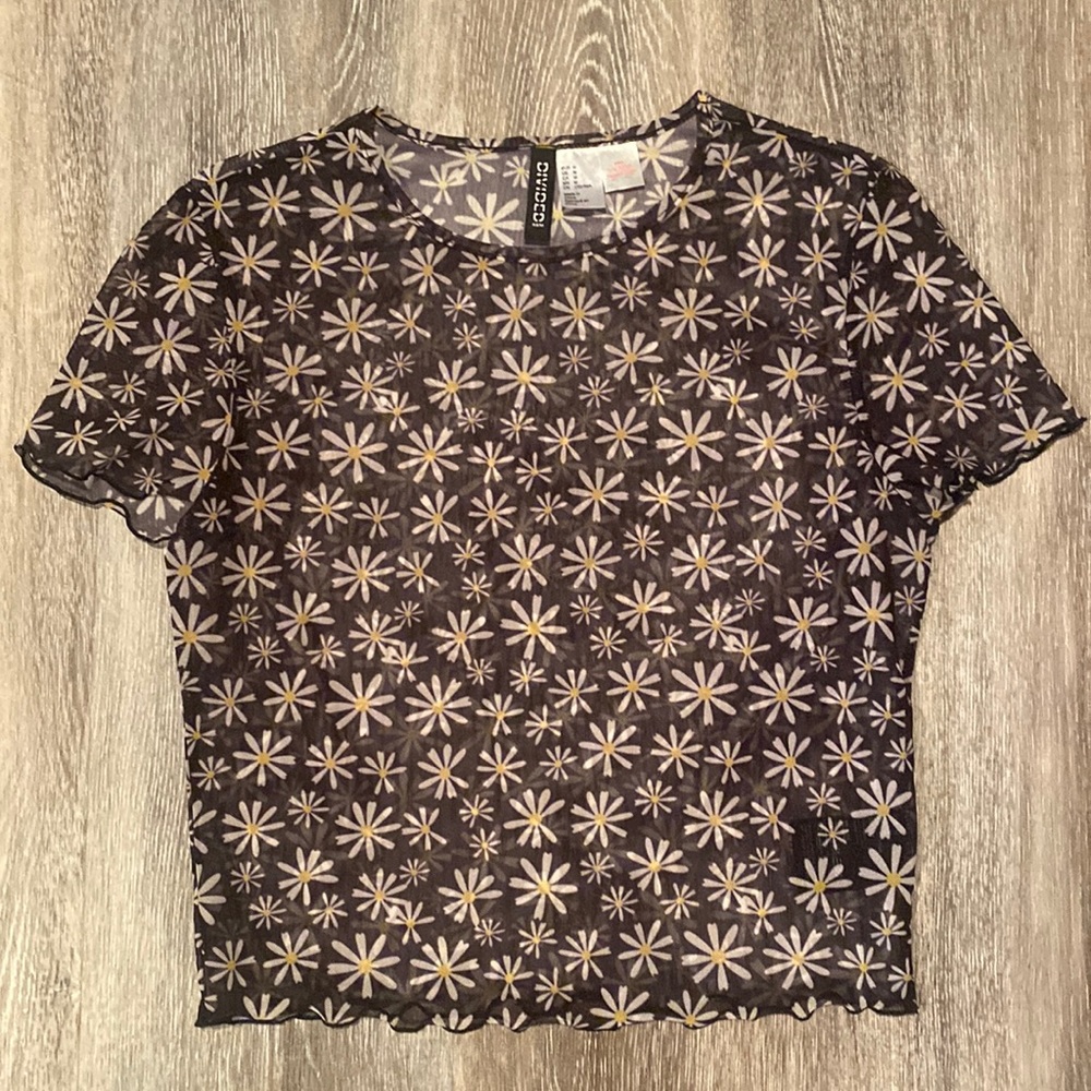 flower mesh top